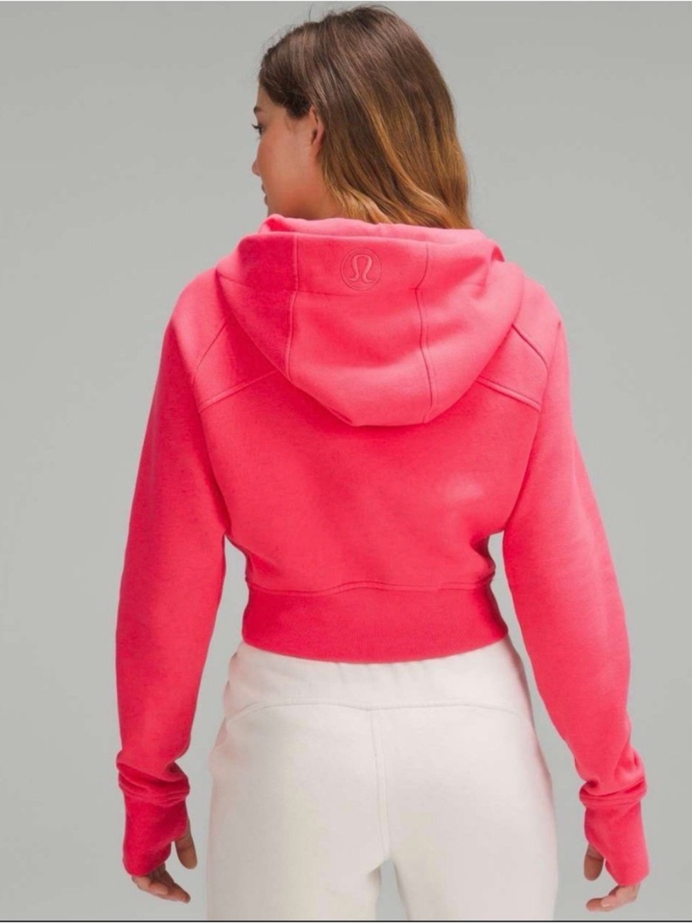 lululemon athletica scuba full zip Cropped lip gloss pink Hoodie - Picture 2 of 6